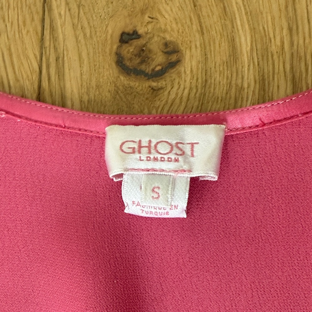 Ghost London Pink Satin Midi Dress - Picture 2 of 9